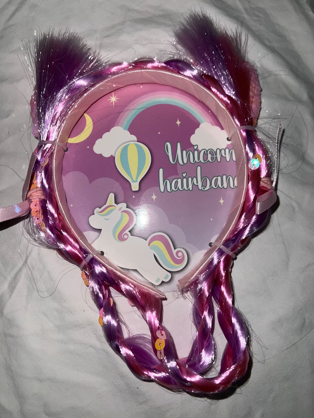 Unicorn2 Cerchietto con Trecce e Orecchie