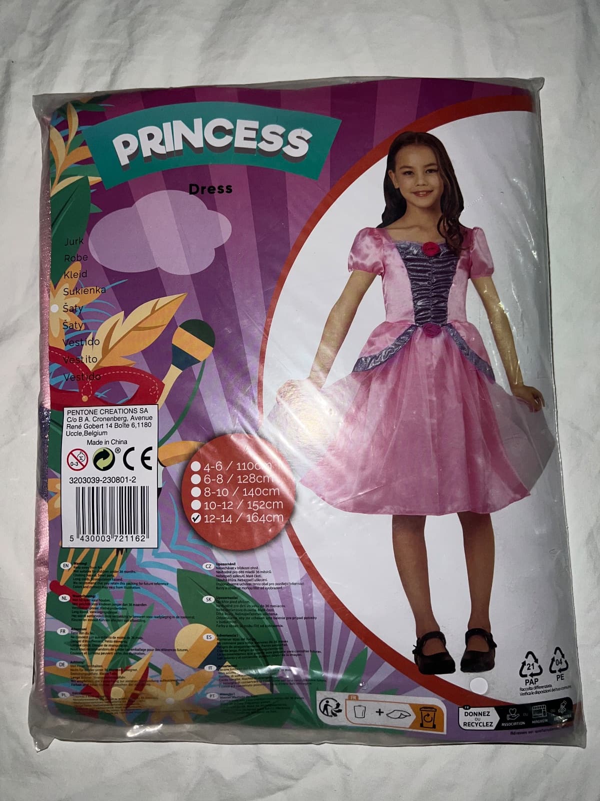 Pentone Creations Vestito Principessa 12-14 anni